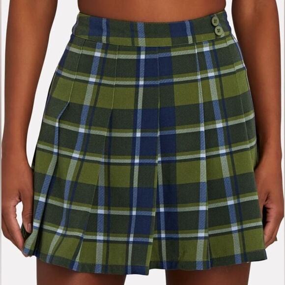 WEWOREWHAT NWT Plaid Twill Tennis Mini Skirt Size 2 128.00 - Picture 5 of 8